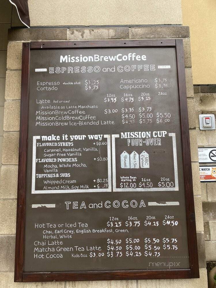 Mission Brew Coffee - San Diego, CA menu_pic