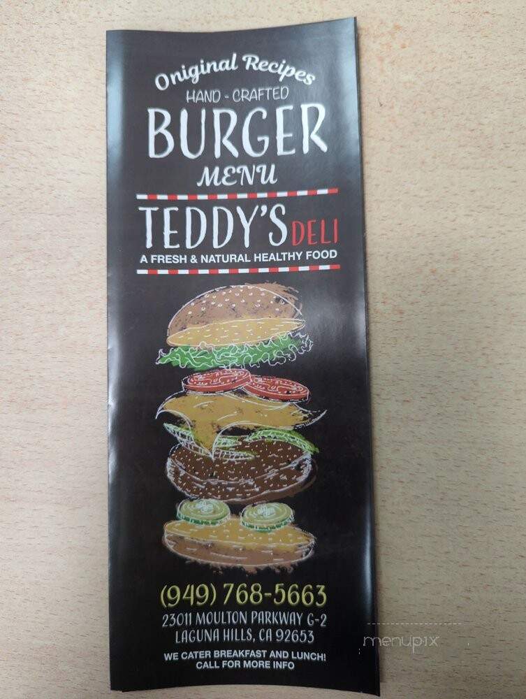 Teddy's Deli - Laguna Hills, CA menu_pic