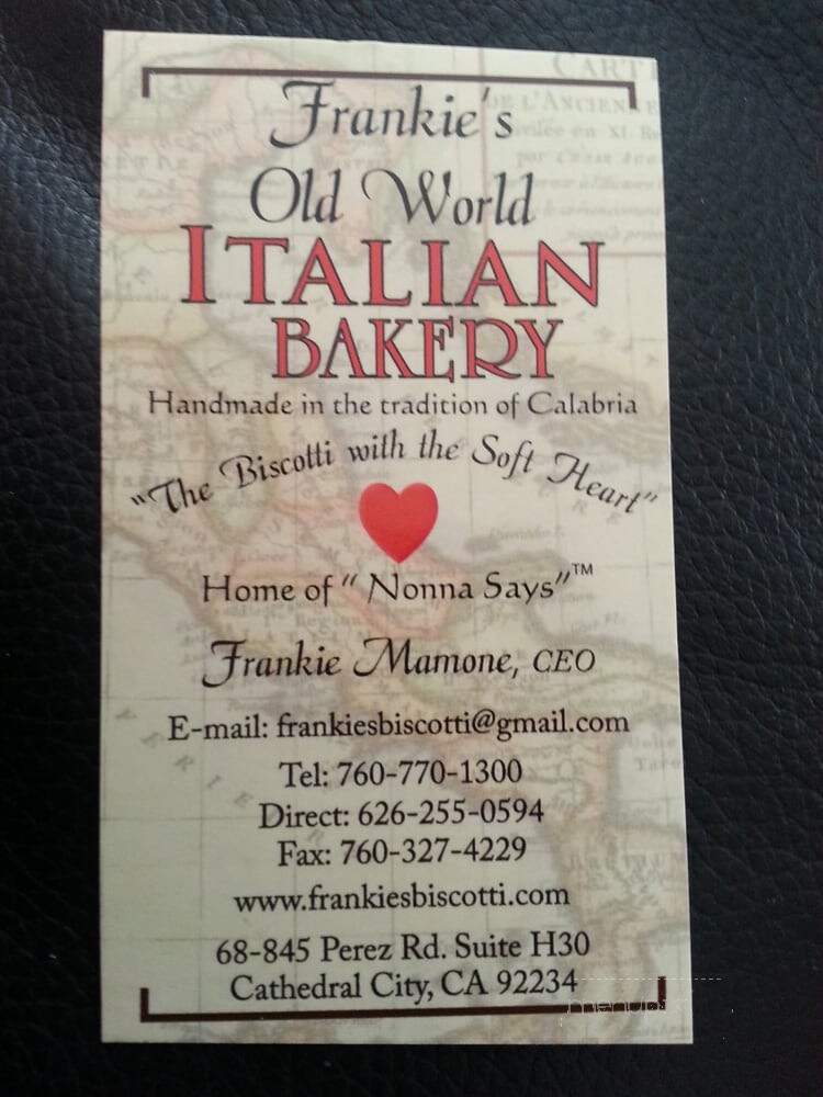 Frankie's Old World Italian Bakery - Cathedral City, CA