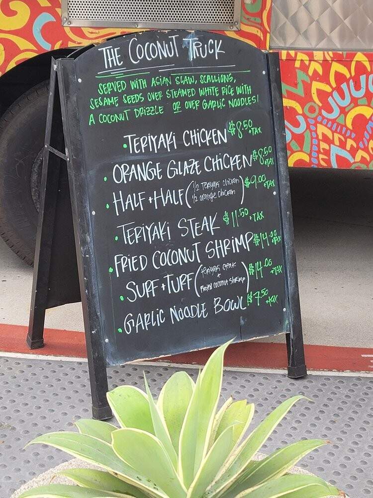 The Coconut Truck - Orange, CA menu_pic