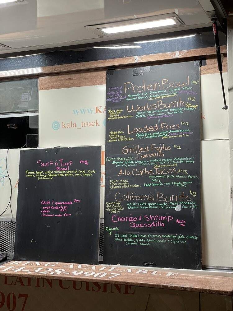 Kala Truck - Orange, CA menu_pic