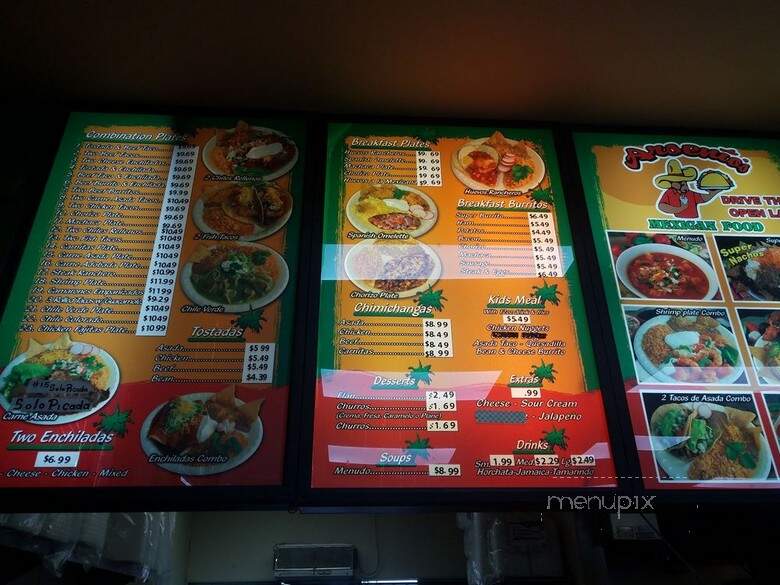 Arsenios Mexican Resturante - Clovis, CA menu_pic