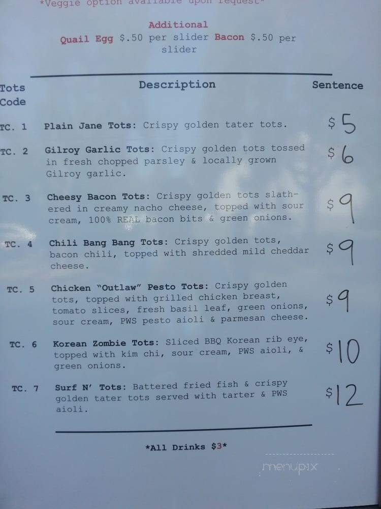 Paddy Wagon Sliders - San Jose, CA menu_pic