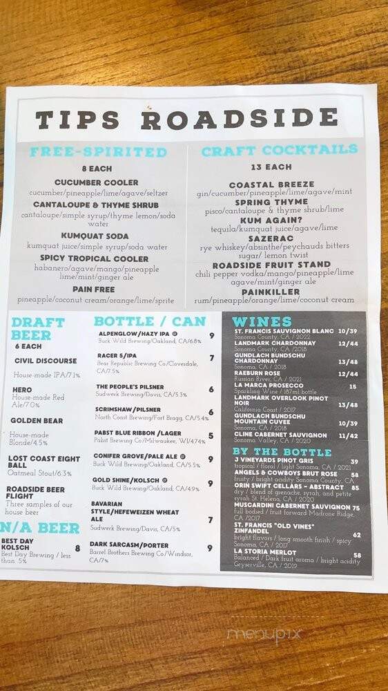 TIPS Tri-Tip - Sonoma, CA menu_pic