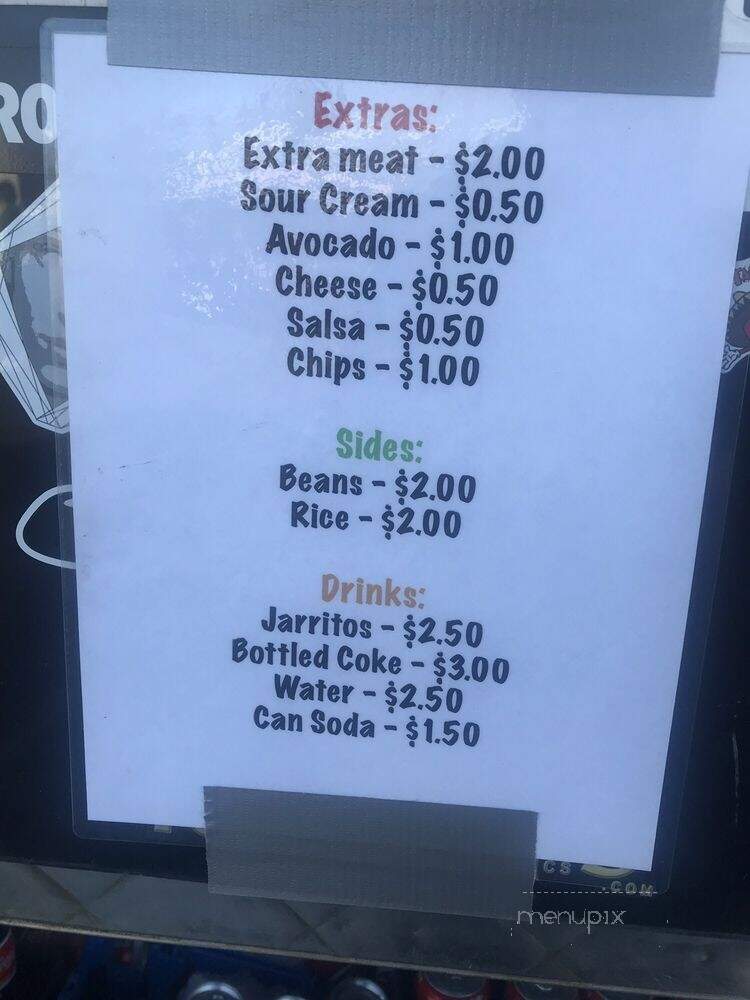 Judie's Tacos Locos - San Jose, CA menu_pic
