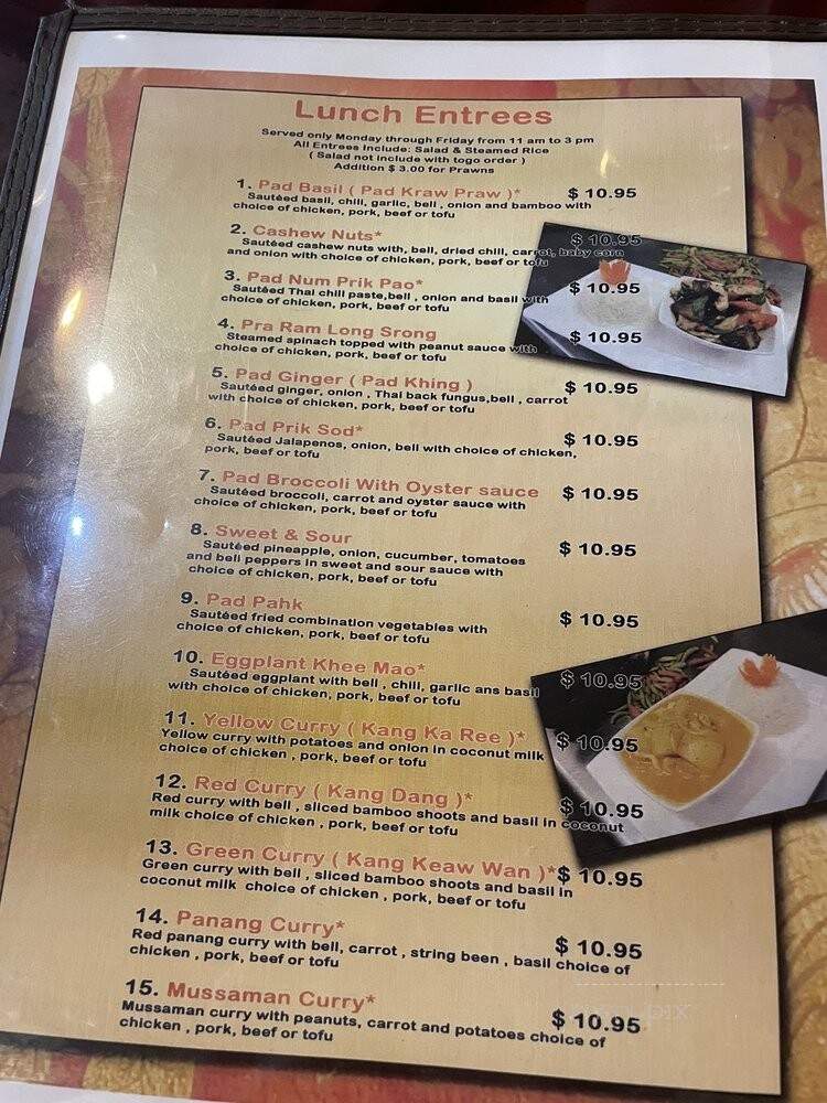 My Thai Cuisine - Ripon, CA menu_pic