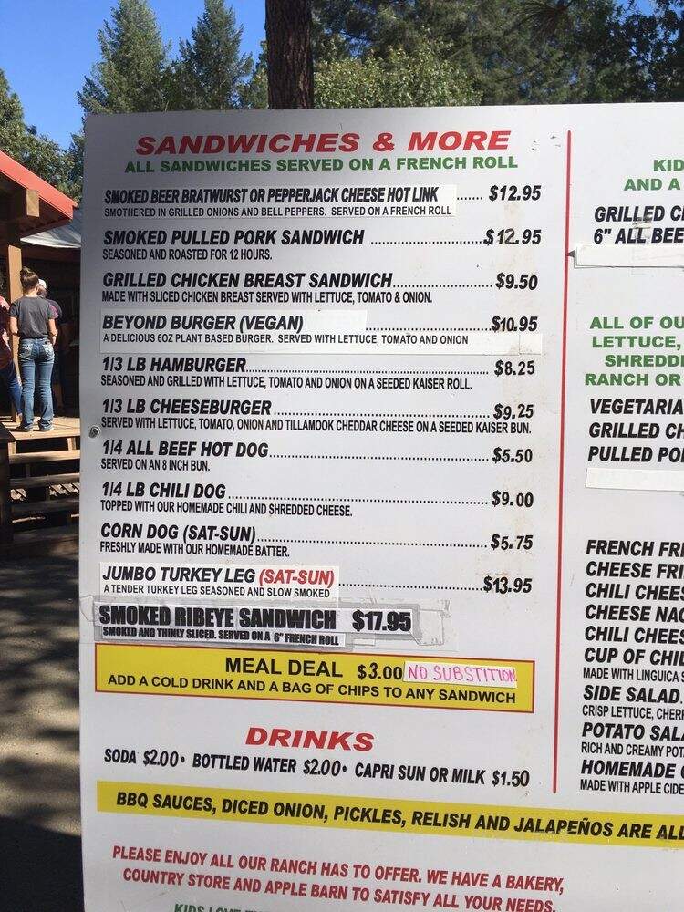 Apple Ridge Farms - Camino, CA menu_pic