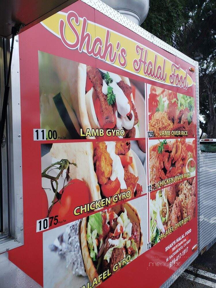 Shah's Halal Food Cart - Davis, CA menu_pic