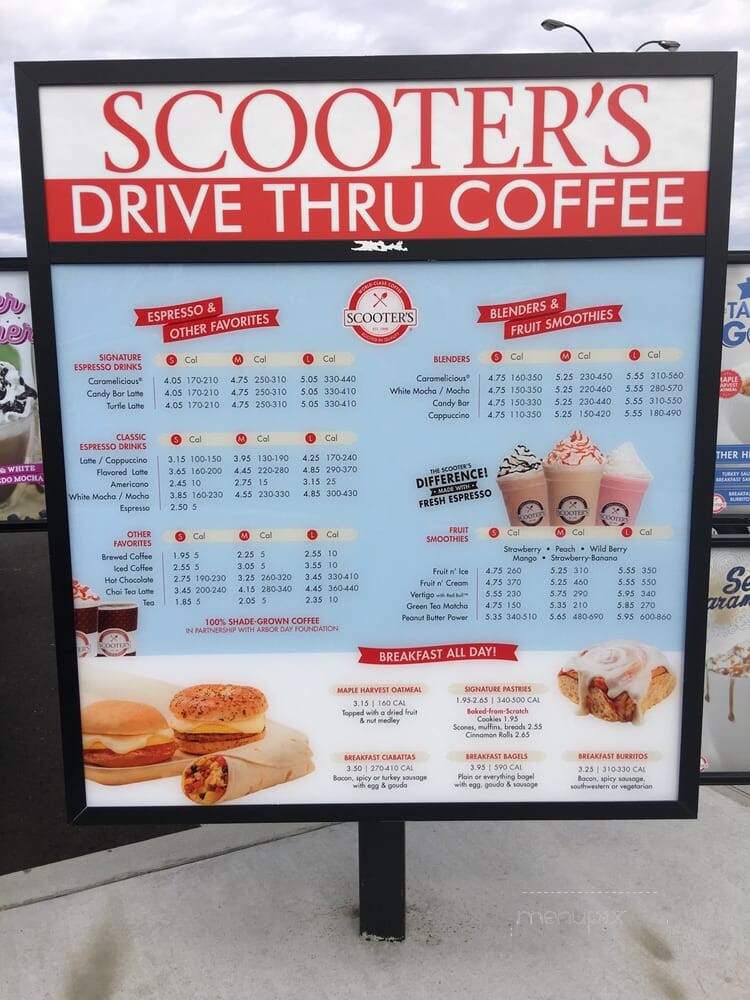 Scooter's Coffee and Yogurt - Rancho Cordova, CA menu_pic