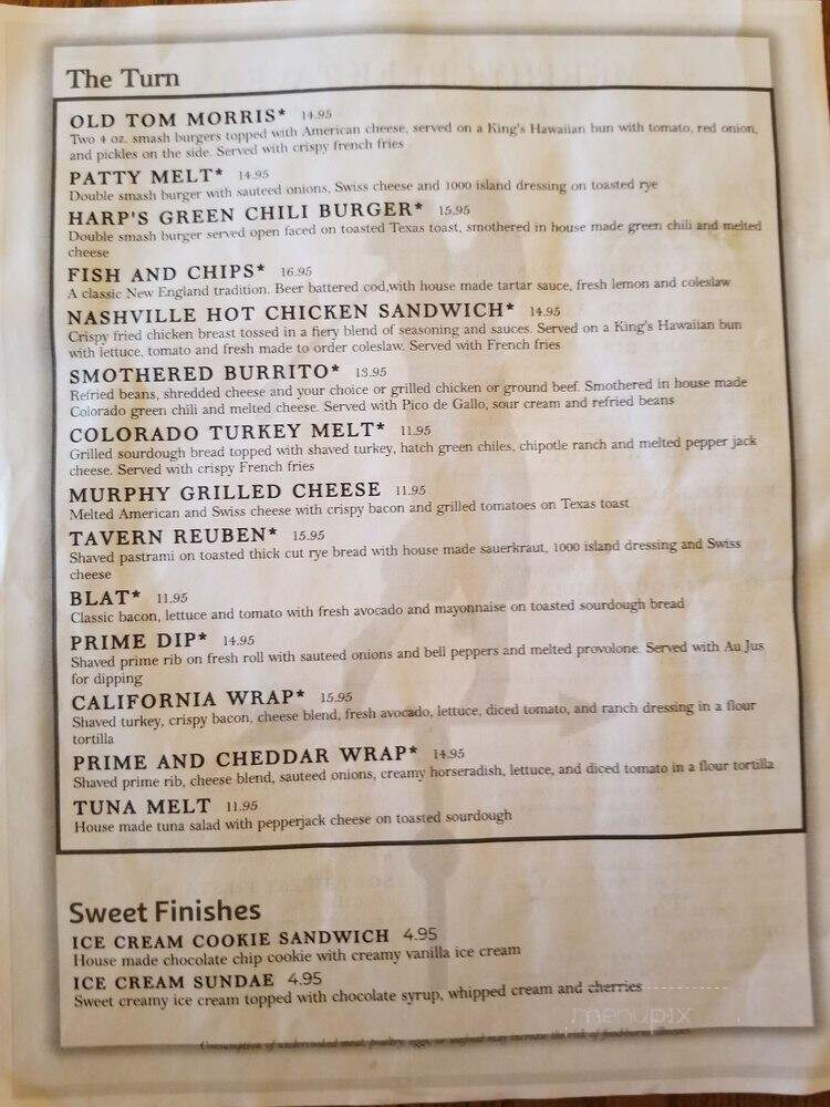 Murphy Creek Tavern - Aurora, CO menu_pic