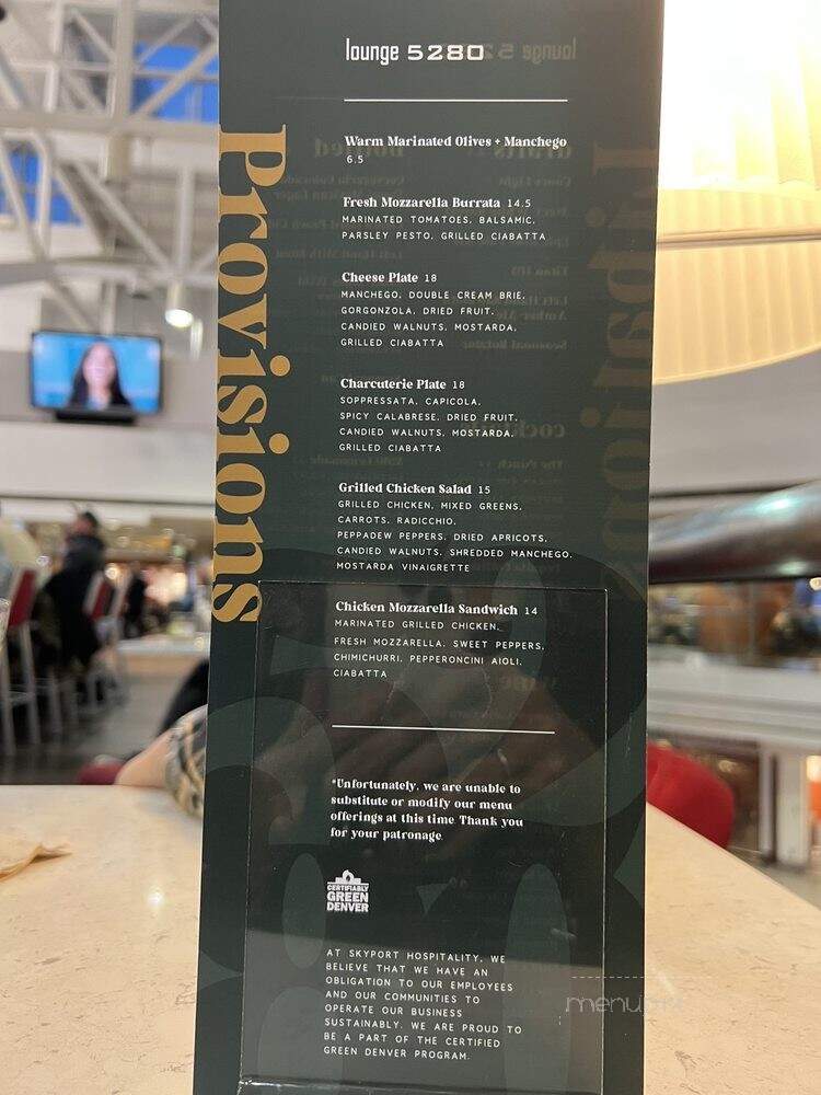 Lounge 5280 - Denver, CO menu_pic