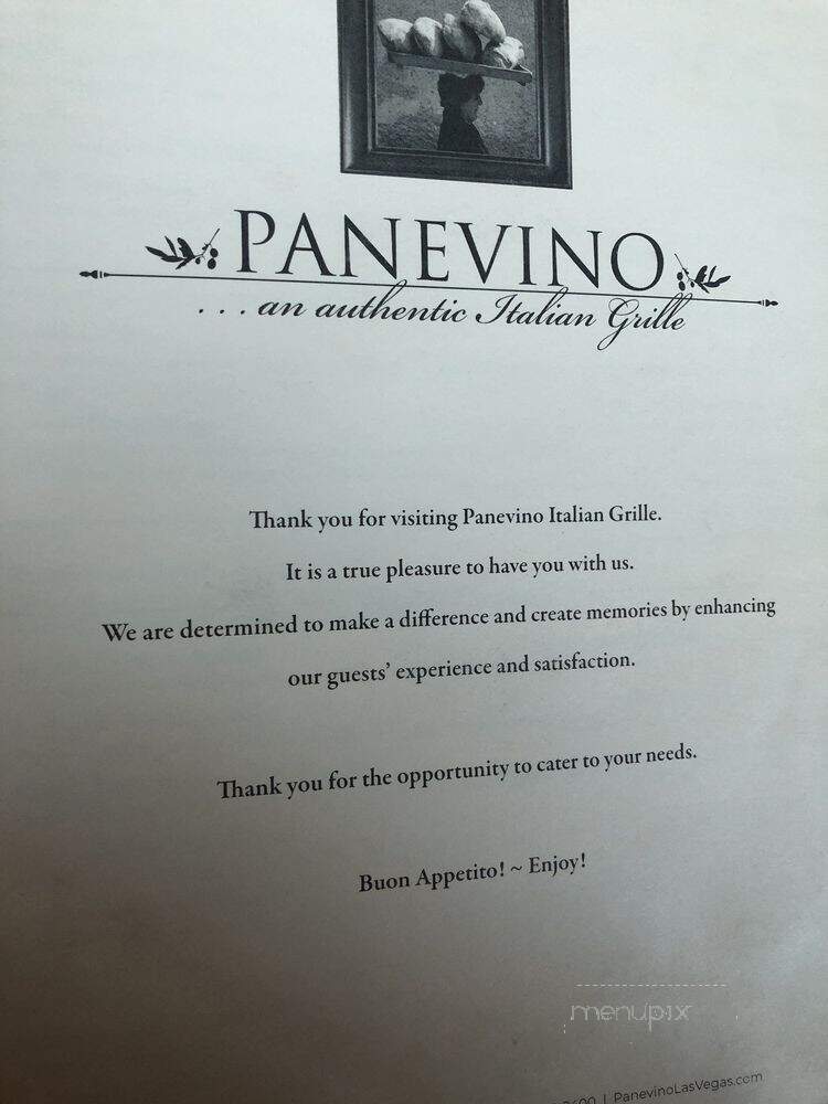 Panevino Italian Grille - Las Vegas, NV menu_pic