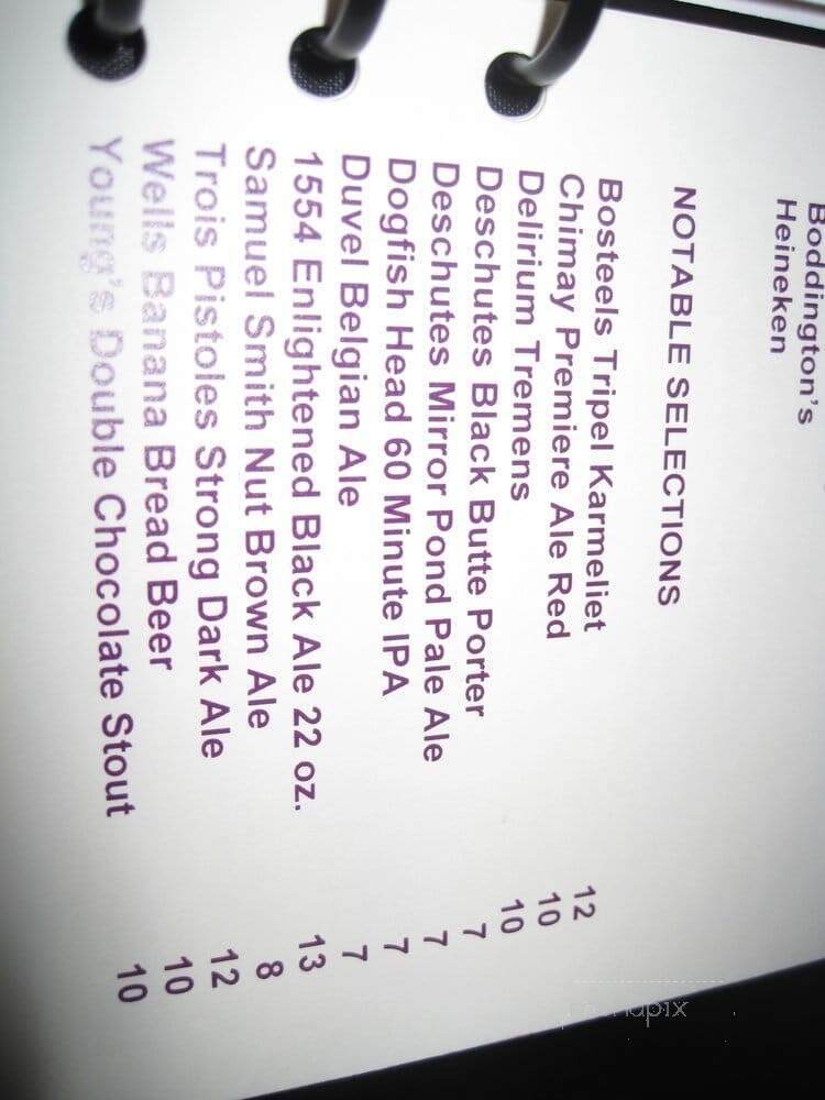 Bar Moderno - Las Vegas, NV menu_pic