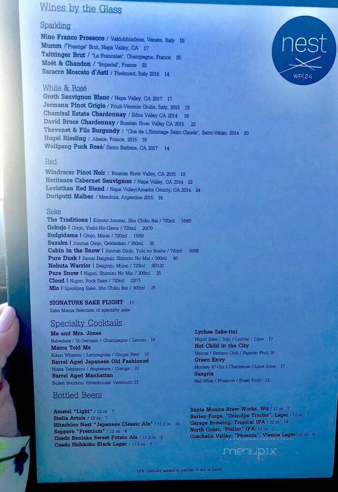 Nest - Los Angeles, CA menu_pic