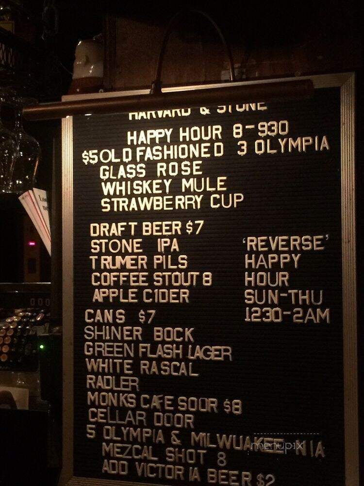 Harvard & Stone - Los Angeles, CA menu_pic