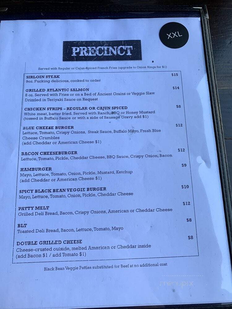 Precinct - Los Angeles, CA menu_pic