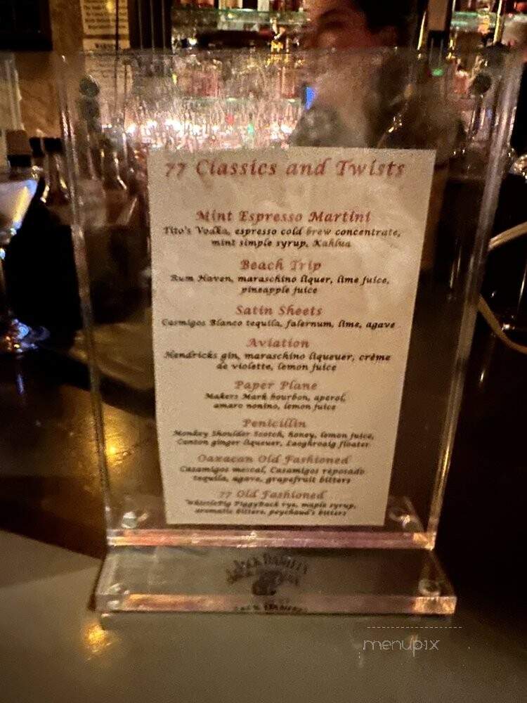Seventy7 - Culver City, CA menu_pic
