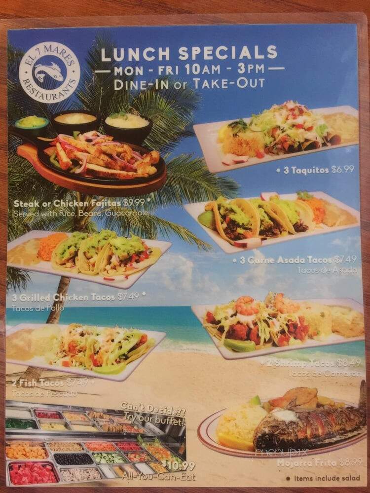 El 7 Mares - Los Angeles, CA menu_pic