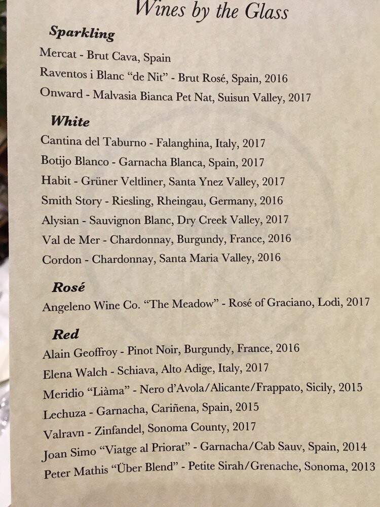 Spin the Bottle Wine Studio - Toluca Lake, CA menu_pic
