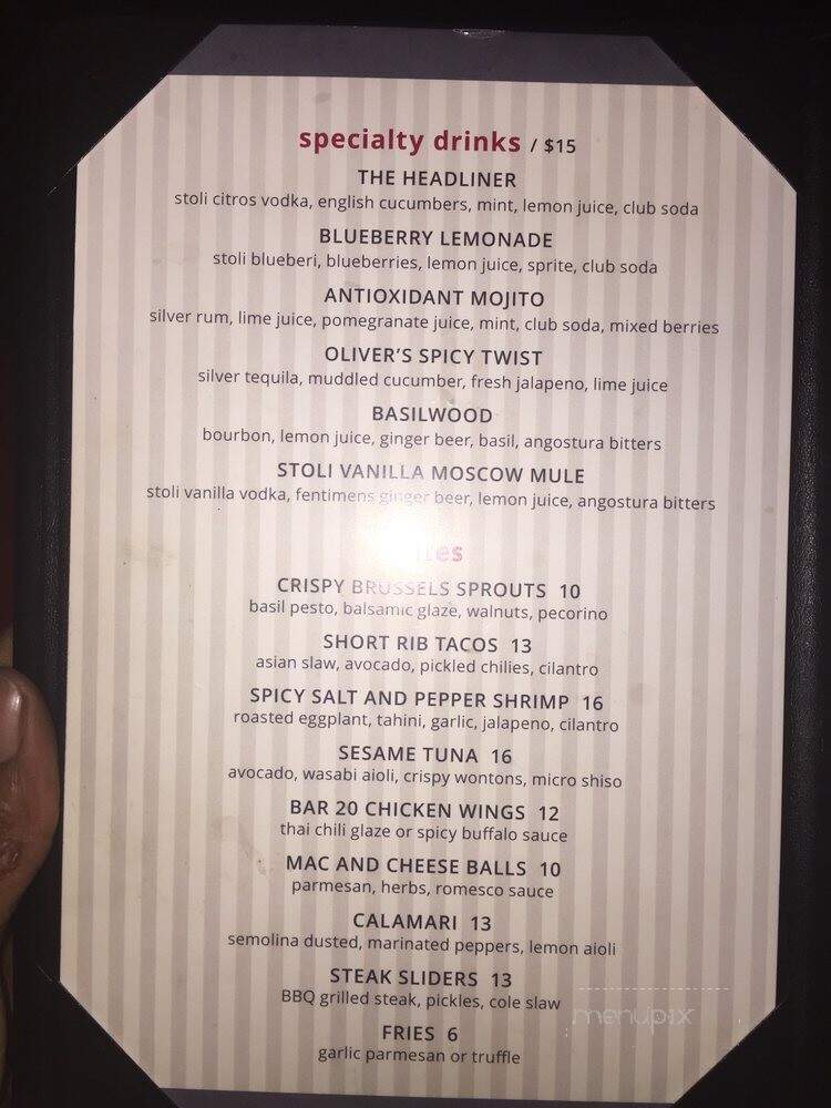 Bar 20 on Sunset - West Hollywood, CA menu_pic