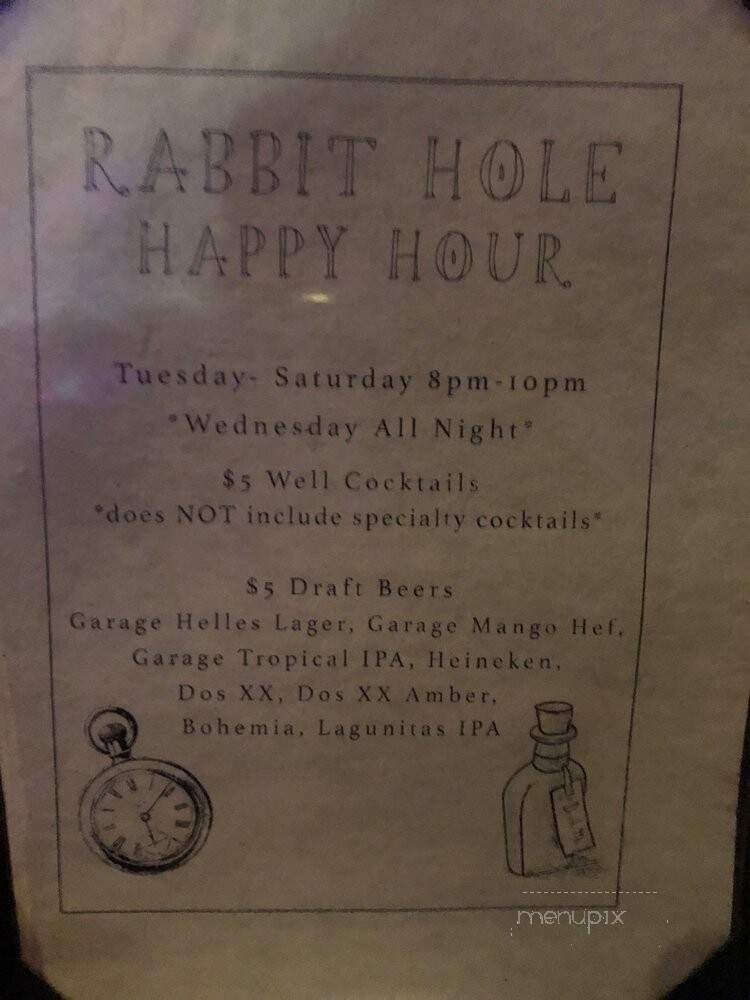 Rabbit Hole - Alhambra, CA menu_pic