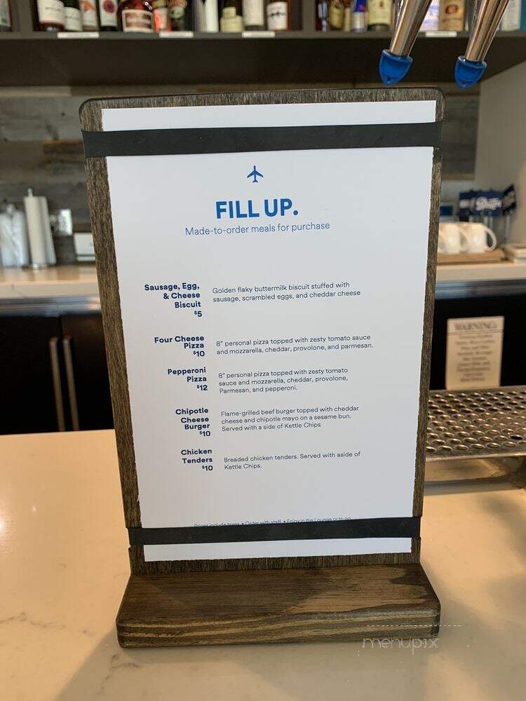 Alaska Airline Board Room Lounge - Los Angeles, CA menu_pic