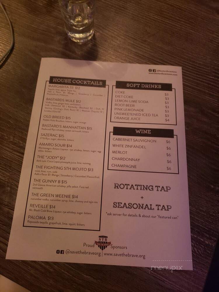 Bastards - Downey, CA menu_pic