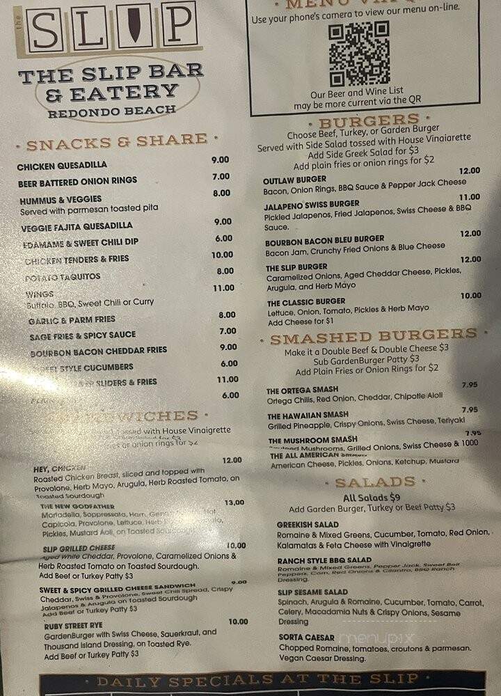 The Slip Bar & Eatery - Redondo Beach, CA menu_pic