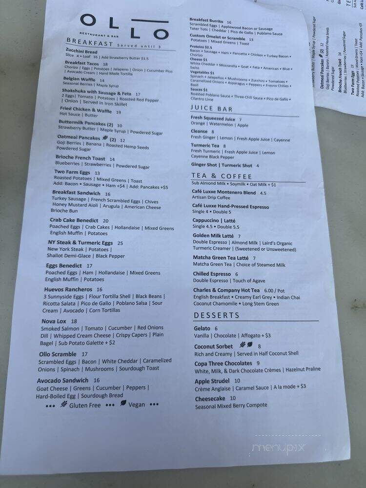 Ollo - Malibu, CA menu_pic