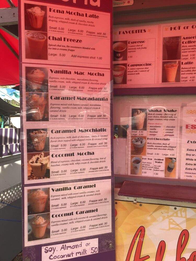 Aloha Espresso - Kahuku, HI menu_pic