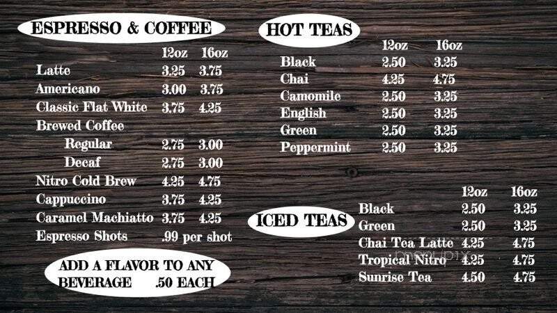 New Hope Coffee Company - Honolulu, HI menu_pic
