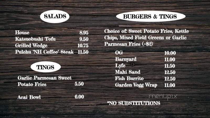 New Hope Coffee Company - Honolulu, HI menu_pic