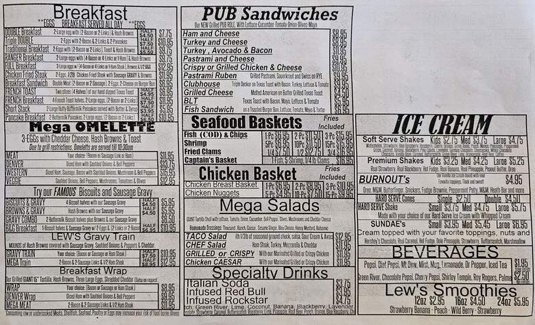 Little Lews - Estacada, OR menu_pic