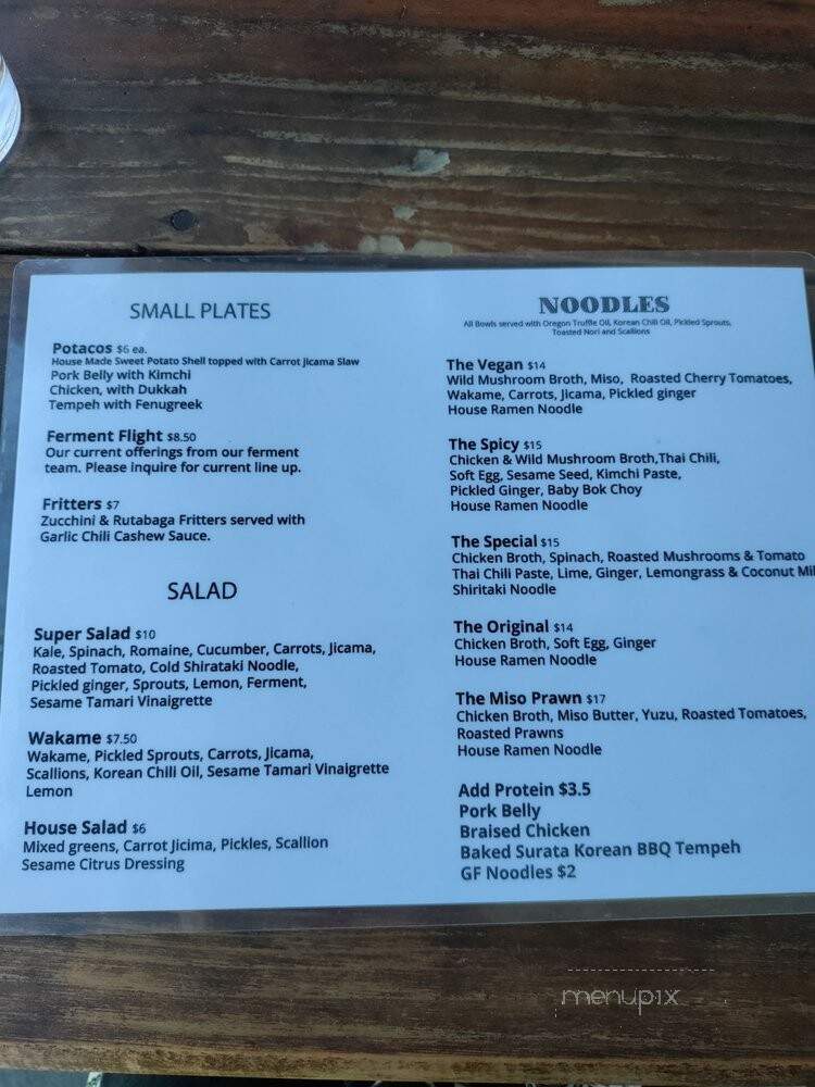 Restore Juice - Eugene, OR menu_pic