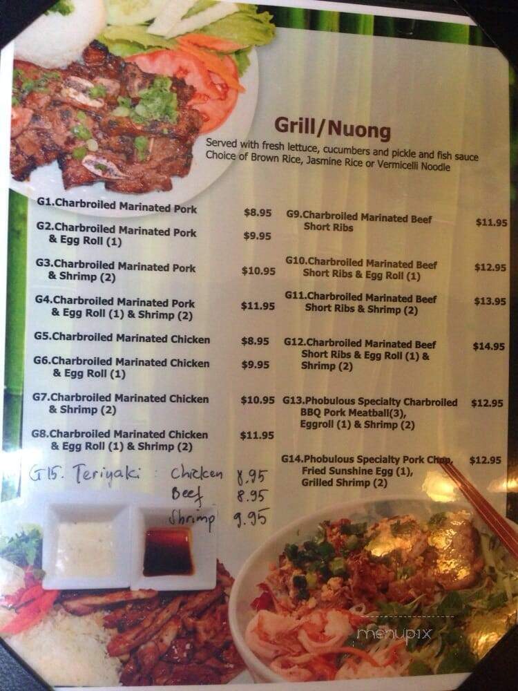 Phobulous - Mercer Island, WA menu_pic