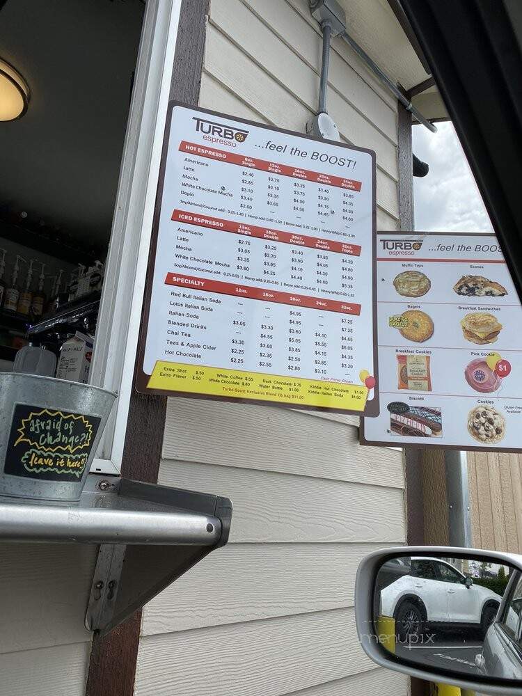 Turbo Espresso - Lynnwood, WA menu_pic