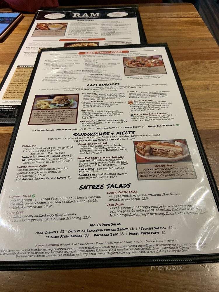 RAM Restaurant & Brewery - Issaquah, WA menu_pic
