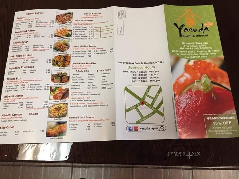Yasuda - Kingston, NY menu_pic