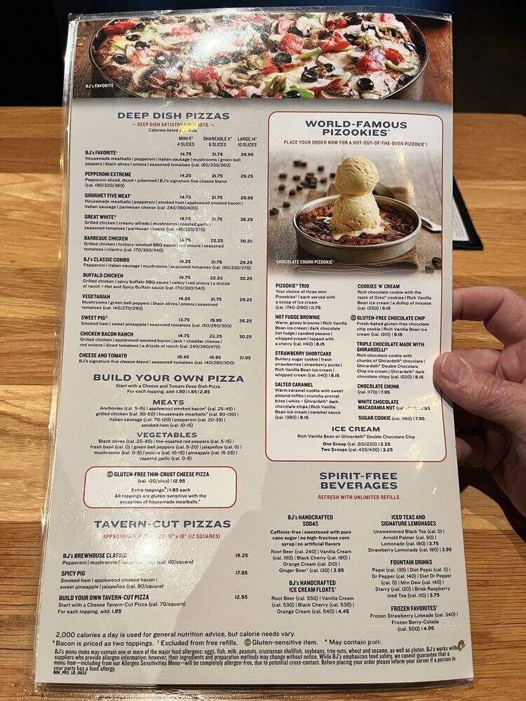 BJ's Restaurant & Brewhouse - Pittsburgh, PA menu_pic