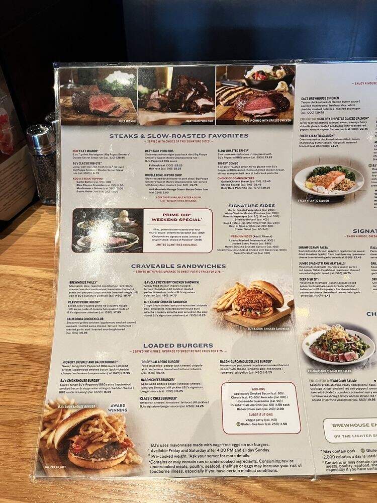 BJ's Restaurant & Brewhouse - Pittsburgh, PA menu_pic