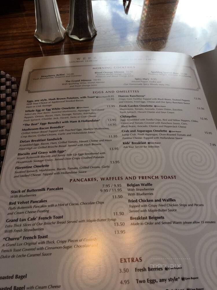 Grand Lux Cafe - King of Prussia, PA menu_pic
