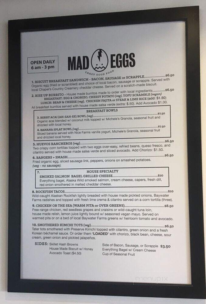 Rise Up Coffee - Salisbury, MD menu_pic