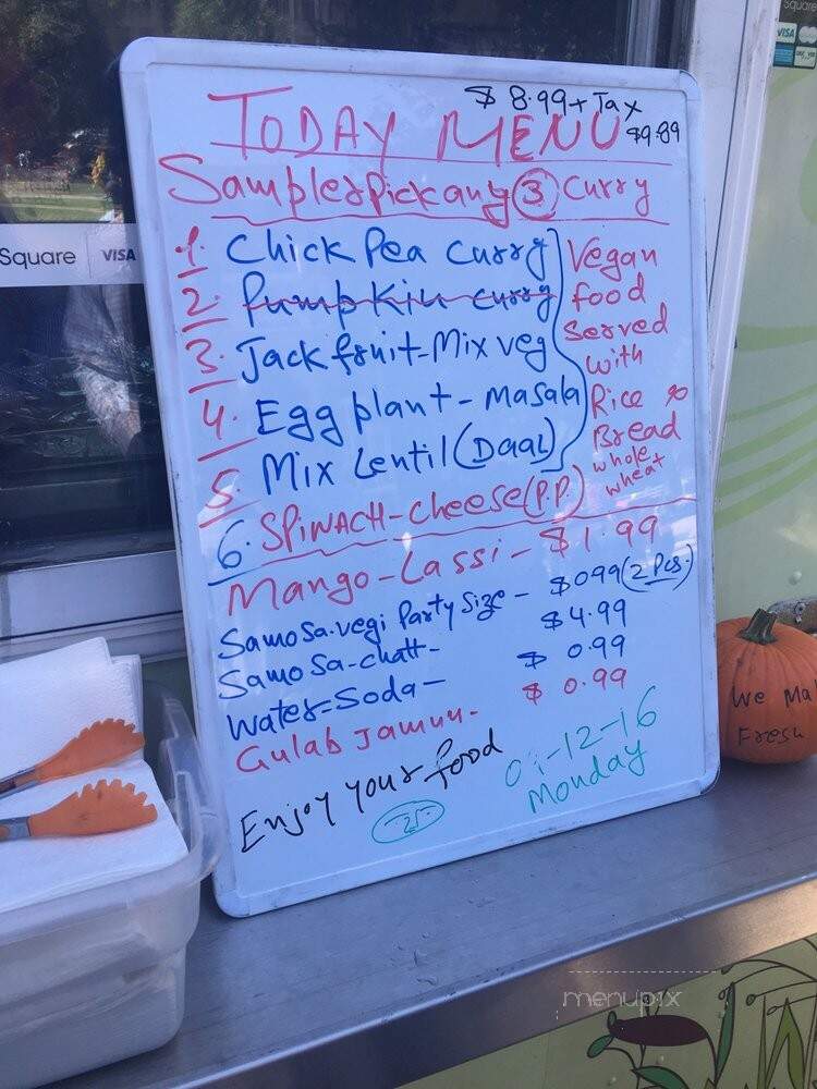 Saran's Vegetarian Truck - Washington, DC menu_pic