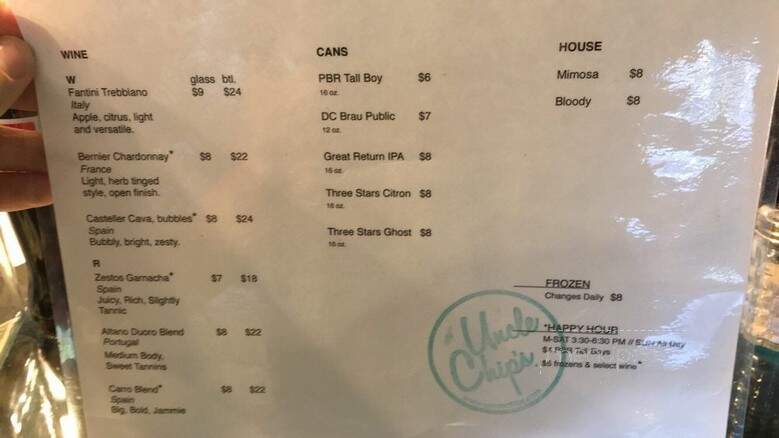 Uncle Chip's Cookie & Dessert Suppliers - Washington, DC menu_pic
