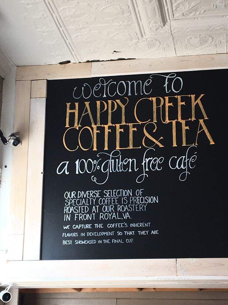 Happy Creek Coffee & Tea - The Plains, VA menu_pic