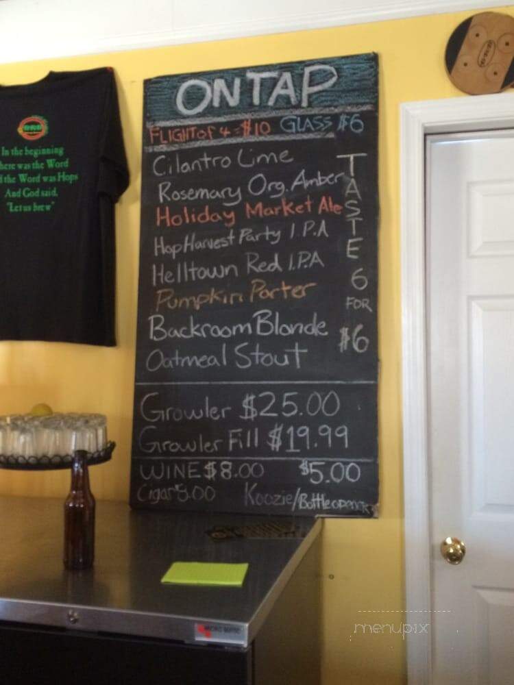 Backroom Brewery - Middletown, VA menu_pic