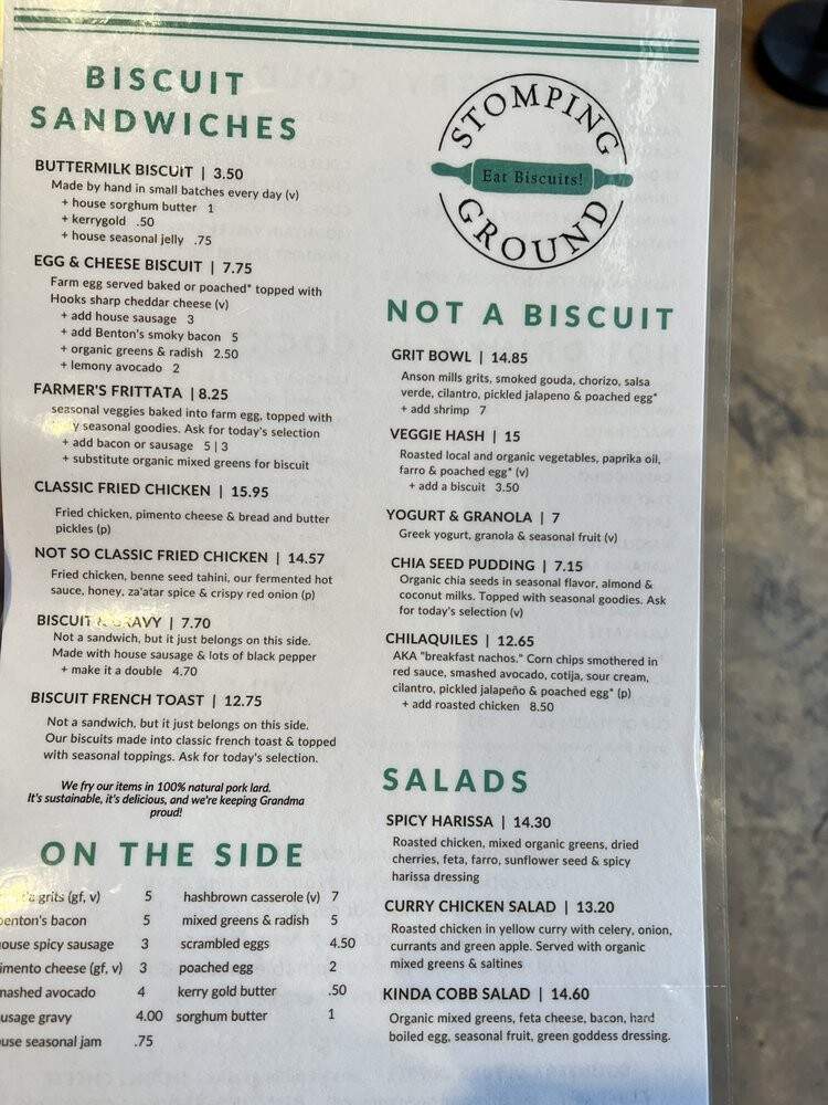 Stomping Ground - Alexandria, VA menu_pic