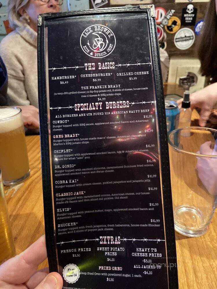 Jack Brown's Beer and Burger Joint - Richmond, VA menu_pic