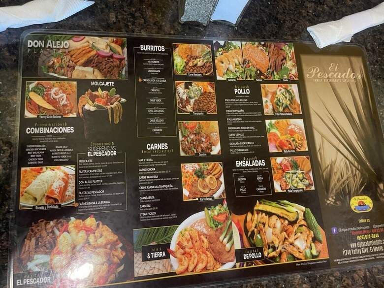 El Pescador Bar & Grill - El Monte, CA menu_pic