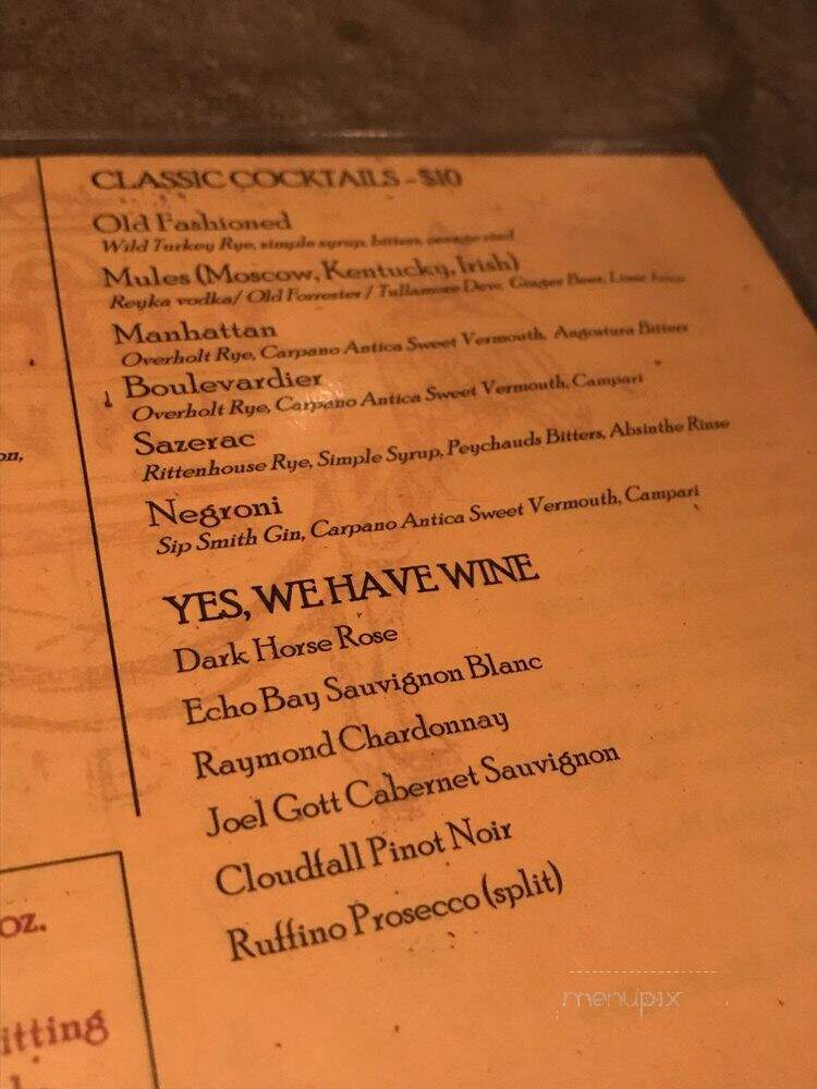 The Blind Donkey - Long Beach, CA menu_pic